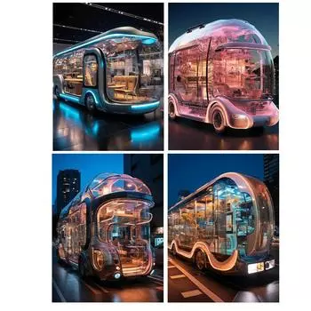 5d алмазная живопись, алмазная вышивка, экскурсионный автобус, вся алмазная вышивка крестиком для гостиной, поделки для спальни своими руками Full Round 20x30CM