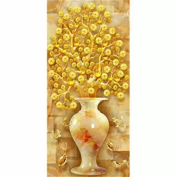 5D алмазная живопись, алмазное искусство, золотое дерево, очень большая мозаика, набор для творчества «сделай сам», набор для рисования алмазными бусинами, популярное украшение ручной работы для