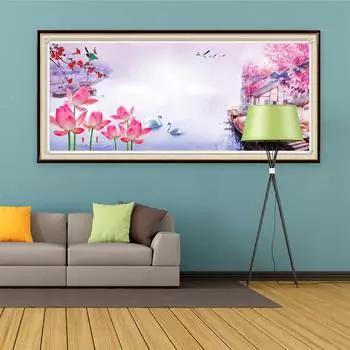 5D алмазная живопись цветок полная дрель круглая алмазная мозаика пейзаж алмазная вышивка распродажа весенний пейзаж подарок ручной работы Full Round 20x50CM