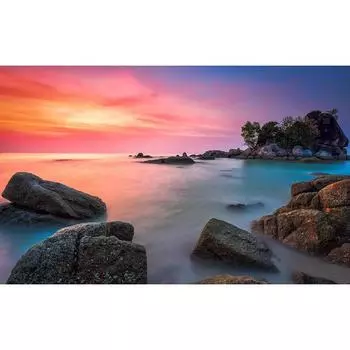 5D алмазная живопись дерево пейзаж Алмазная вышивка крестиком пейзаж озера полный круглый смолы стразы домашний декор Full Round 15x20CM