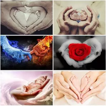 5D алмазная живопись детская мозаика Алмазная вышивка новорожденных полный круглый горный хрусталь картина набор для вышивки крестом подарок ручной работы Full Round 15x20CM