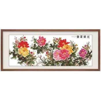 5d алмазная живопись DIY цветы пиона богатая большая гостиная атмосфера традиционная китайская живопись ручная работа художественное украшение 100-50CM оранжевый