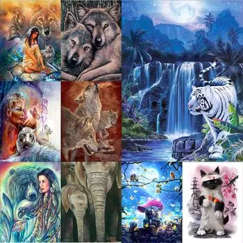 5D алмазная живопись Diy животных серии полный алмаз ручной работы алмазная вышивка мозаичный узор украшение для дома, гостиной, подарок 25X30cm