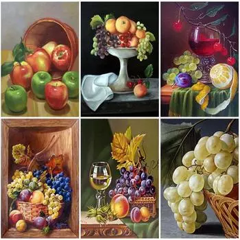 5D алмазная живопись фрукты вышивка крестиком мозаика Алмазная вышивка полная квадратная картина со стразами Кухня домашний декор подарок Full Round 20x30CM