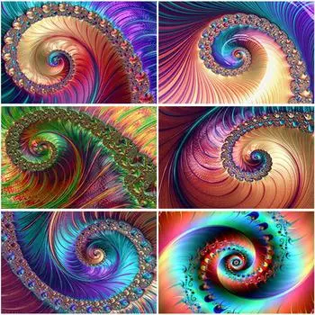 5D алмазная живопись геометрическая вышивка крестиком комплект полная круглая алмазная вышивка абстрактная мозаика художественная картина ремесло домашний декор Full Round 20x30CM