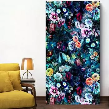 5D алмазная живопись красочный синий цветок искусство Алмазная вышивка картина горный хрусталь вышивка крестиком мозаика Рождественский подарок Full Round 20x40CM