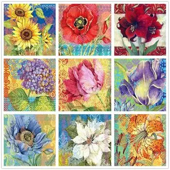 5D алмазная живопись маслом цветок вышивка крестиком набор полная алмазная мозаика Подсолнух Рождественский подарок украшение дома 30x30cm