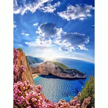 5D алмазная живопись, морская алмазная вышивка, пейзаж, картины из стразов, мозаика, настенное искусство 30x40 см/12x16 дюймов 30x40cm NO Frame