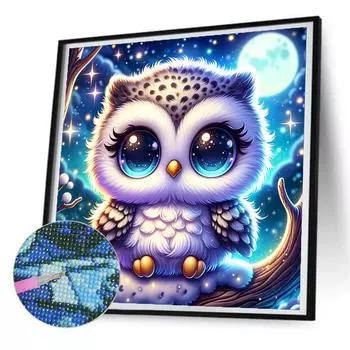 5D алмазная живопись мультфильм животное Сова полный комплект полный круглый сверла вышивка мозаика искусство ручное творчество домашний декор стены подарки для детей 20x20cm