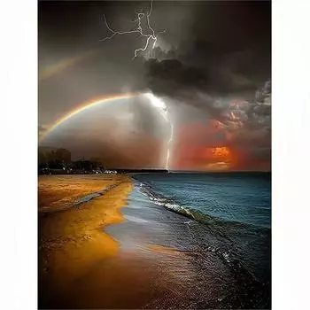 5D алмазная живопись пейзаж полная круглая алмазная вышивка картина горный хрусталь рукоделие подарок ручной работы 30x40 см/12x16 дюймов 30x40cm NO Frame