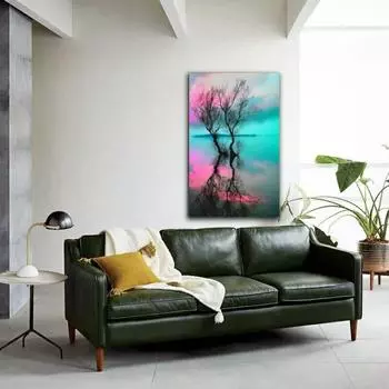 5D Алмазная живопись Пейзаж Полный круглый Алмаз Вышивка Дерево 5D DIY Мозаика Картина 20X30CM