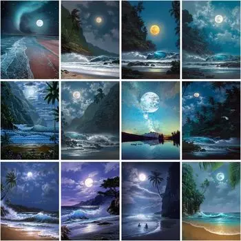 5D алмазная живопись пейзажи стразы картины пейзаж Алмазная мозаика мультфильм украшение дома настенная паста Full Round 20x25CM