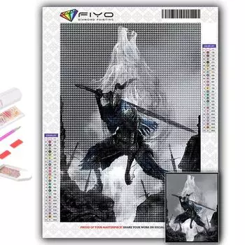 5D алмазная живопись полная алмазная игра Dark Souls алмазная живопись ручная работа Diy Алмазная мозаика картина украшение дома Full Round 20X30CM