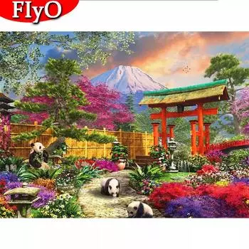 5d алмазная живопись, полная дрель, круглая/квадратная, Пейзаж, Алмазная вышивка, животное, панда, картины из стразов, мозаика, настенное искусство Full Round (20X30CM)