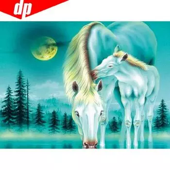 5d Алмазная картина Полная дрель Круглые животные Картины со стразами Алмазная вышивка 20X30