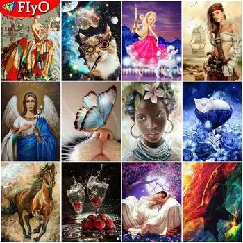 5d алмазная живопись полная дрель квадратное длинное платье вьющаяся женщина стразы алмазная вышивка звезда кошка животное бабочка мозаика настенное искусство Full Round 20X30CM красный