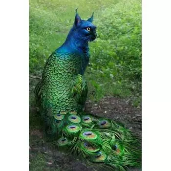 5D алмазная живопись полная дрель Павлин кошка Алмазная мозаика круглые/квадратные стразы картины Алмазная вышивка подарок Full Round 20X30CM