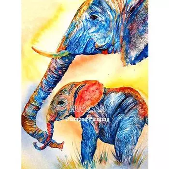 5d Алмазная картина Полная дрель Животное Алмазная вышивка Слон Украшения для дома 20X30CM