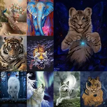 5D алмазная живопись полный алмаз мультфильм животных горный хрусталь вышивка мозаика узор Diy украшение дома подарок 30X40cm