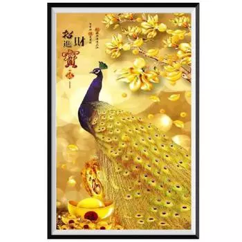 5D алмазная живопись, полный алмаз, серия животных, точечная круглая Алмазная мозаика, мозаика, украшение для дома, сделай сам, детская ручная работа 40X60cm