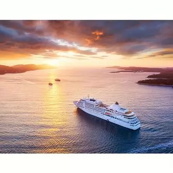 5D алмазная живопись полный круглый пейзаж закат фотографии стразы Алмазная вышивка корабль мозаичная декорация 30x40 см/12x16 дюймов 30x40cm NO Frame