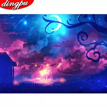 5D Алмазная живопись Полный сверло Круглый Алмаз Искусство Вышивка Крестиком Домашнее украшение 20X30CM