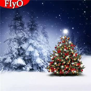 5D алмазная живопись Рождественская елка подарок ручной работы Алмазная вышивка снег ремесленный комплект пейзаж рукоделие украшение дома Full Round 30x30CM
