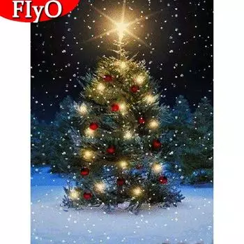 5D алмазная живопись Рождественская елка ремесленный комплект распродажа алмазная вышивка зимняя мозаика мультфильм снег подарок ручной работы домашний декор Full Round (20X30CM)