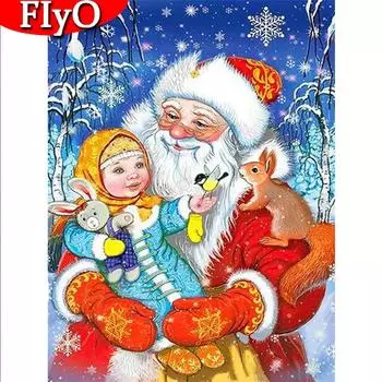 5D алмазная живопись Рождество полная квадратная вышивка крестом распродажа Алмазная вышивка мультфильм ремесло зимнее украшение дома Full Round (20X30CM)