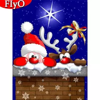 5D алмазная живопись рождественский набор для творчества новое поступление алмазная вышивка Санта-Клаус искусство стразы рукоделие домашний декор Full Round (20X30CM)