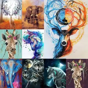 5D алмазная живопись «сделай сам», лесные животные, полный бриллиант, ручная работа, алмазная вышивка, мозаика, украшение для дома, гостиной, подарок 30x40cm