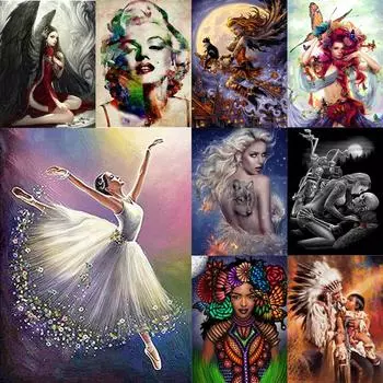 5D алмазная живопись «сделай сам», серия персонажей, полный бриллиант, ручная работа, алмазная вышивка, мозаика, украшение для дома, подарок на Новый год 30x40cm