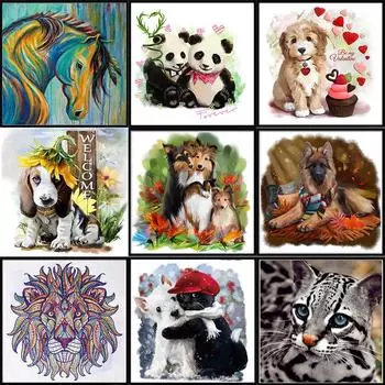 5D алмазная живопись «сделай сам», серия животных, ручная работа, полная алмазная вышивка со стразами, мозаика, групповая коробка, украшение дома, подарок 25X25cm