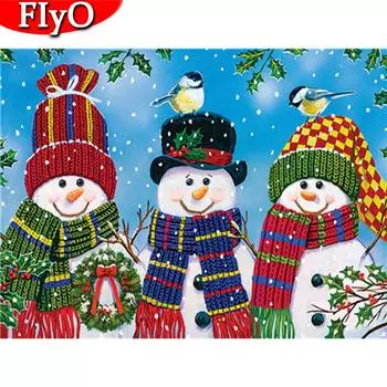 5D алмазная живопись Снеговик полная дрель квадратная алмазная вышивка распродажа Рождественский подарок ручной работы украшение дома Full Round 20X30CM
