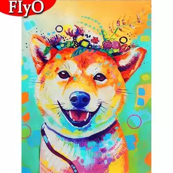 5D алмазная живопись собака вышивка крестиком полная дрель 5D алмазная вышивка животное мозаика рукоделие украшение дома Full Round (20X30CM)