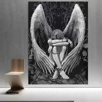 5D алмазная живопись Спящий ангел, полная круглая дрель, мозаика, алмазная вышивка, мультяшные наборы для вышивки крестом, домашний декор, домашний декор Full Round 20x30cm