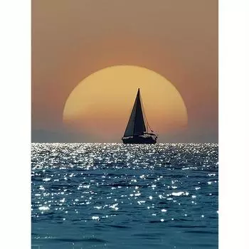 5D алмазная живопись закат море алмазная вышивка картина горный хрусталь Алмазная мозаика пейзаж домашний декор 30x40 см/12x16 дюймов 30x40cm NO Frame