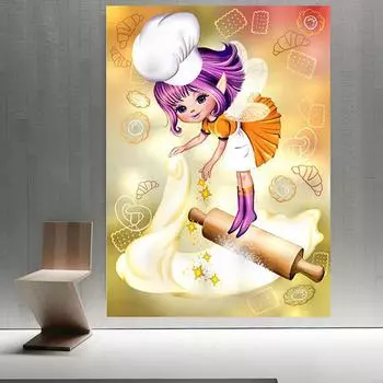 5D алмазная живопись занятой эльф полная круглая дрель мозаика Алмазная вышивка мультфильм наборы крестиков домашний декор домашний декор Full Round 20x30cm
