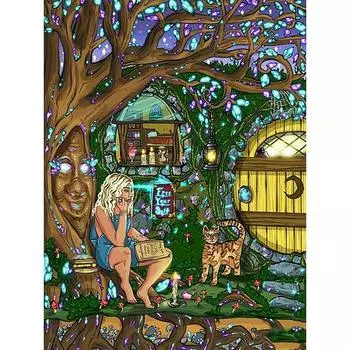 5D алмазная живопись женщина читает полная круглая алмазная вышивка женский портрет наборы для вышивки крестом горный хрусталь мозаика ремесла Full Round 20x25CM