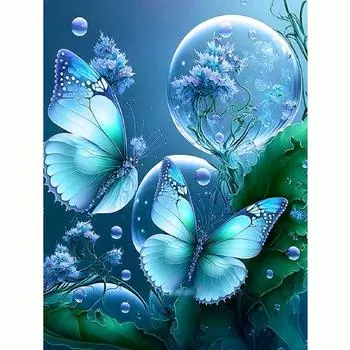 5D алмазная живопись животное бабочка шар полный круглый алмазная мозаика Алмазная вышивка крестиком DIY подарок 30x40 см/12x16 дюймов 30x40cm NO Frame