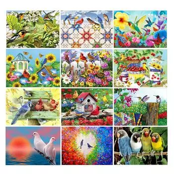 5D алмазная живопись животное птица полная алмазная мозаика Diy набор крестиков сад украшение дома Рождественский подарок 40x30cm