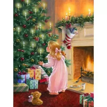 5d алмазная живопись Зимний пейзаж полная квадратная дрель Алмазная вышивка крестиком дерево мозаика рукоделие домашний декор Full Round (20X30CM)