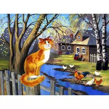 5d Алмазное искусство Алмазные картины Мозаика Картина Алмазная вышивка Сельская местность 20X30CM