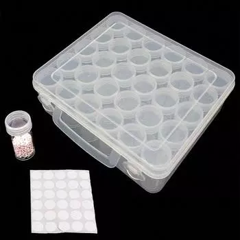 5D алмазный инструмент для рисования DIY30 круглая бутылка в коробке набор для мозаики из пластика контейнер для принадлежностей для мозаики из бисера и инструментов