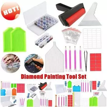 5D алмазный набор инструментов для рисования, набор аксессуаров, сделай сам, вышивка крестиком, набор инструментов для алмазной живописи, ящик для инструментов для алмазной живописи, аксессуары для самостоятельного изготовления 40PCS/SET