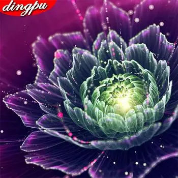 5D Алмазная картина Полные круглые цветы DIY Алмазная художественная вышивка 30x30CM