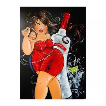 5D Алмазная картина Полная круглая алмазная вышивка крестиком 20X30CM