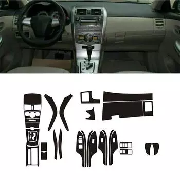 5D Carbon Fiber Look Sticker Car Center Console Trim For Toyota Corolla 2007-13