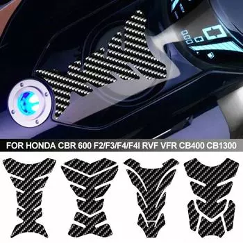 5D Carbon Fibre Motorcycle Motorbike Racing Fuel Gas Cap Cover Tank Sticker For Honda CBR 600 F2/F3/F4/F4i RVF VFR CB400 CB1300