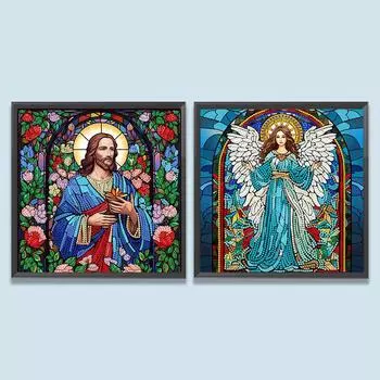 5D Частичная специальная фигурная алмазная картина из витража, серия персонажей прозрачный